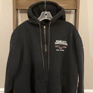 Harley Davidson Black 105th Anniversary Hooded Sweatshirt Sweater M Imagewear